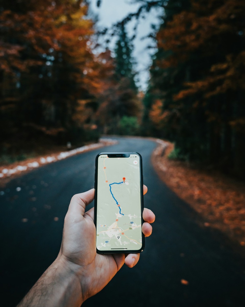Map pin navigation on a phone screen representing local search